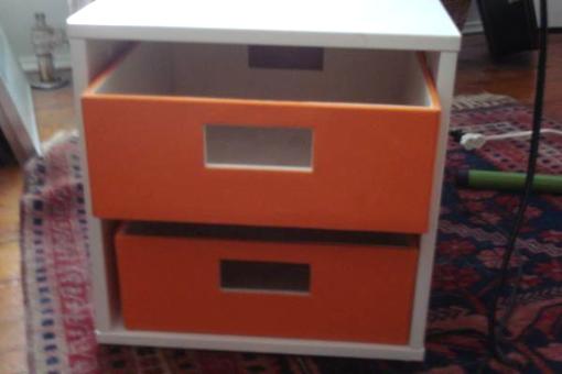White Two Shelf Unit With Two Fabric Drawers 25 Explorite